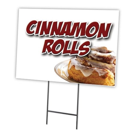 Cinnamon Rolls Yard Sign & Stake Outdoor Plastic Coroplast Window